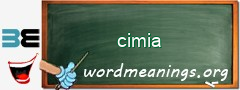 WordMeaning blackboard for cimia